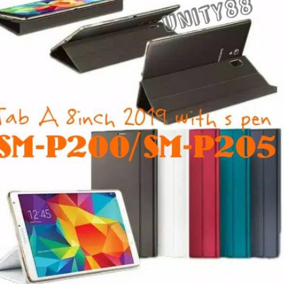 9VJ Samsung Galaxy Tab A 8.0 inch 2019 SM- P200 P205 with S Pen Flip cover book cover Sarung Tablet