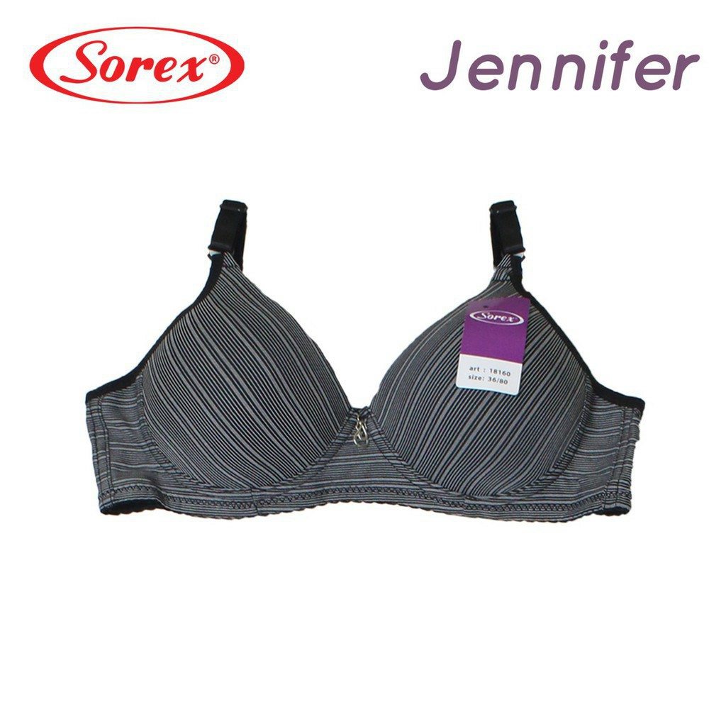 gos  BRA BH FASHION SOREX 18160 Sorex Bra Busa Tanpa Kawat Kait 2 Setara Cup B Jennifer Harian BH