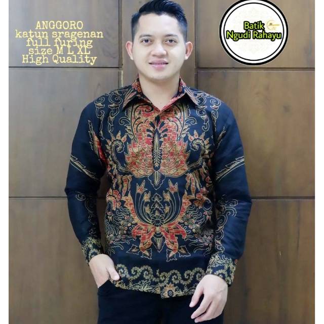 Kemeja Batik ANGGORO Kemeja Batik Lengan Panjang Batik Lapis Furing