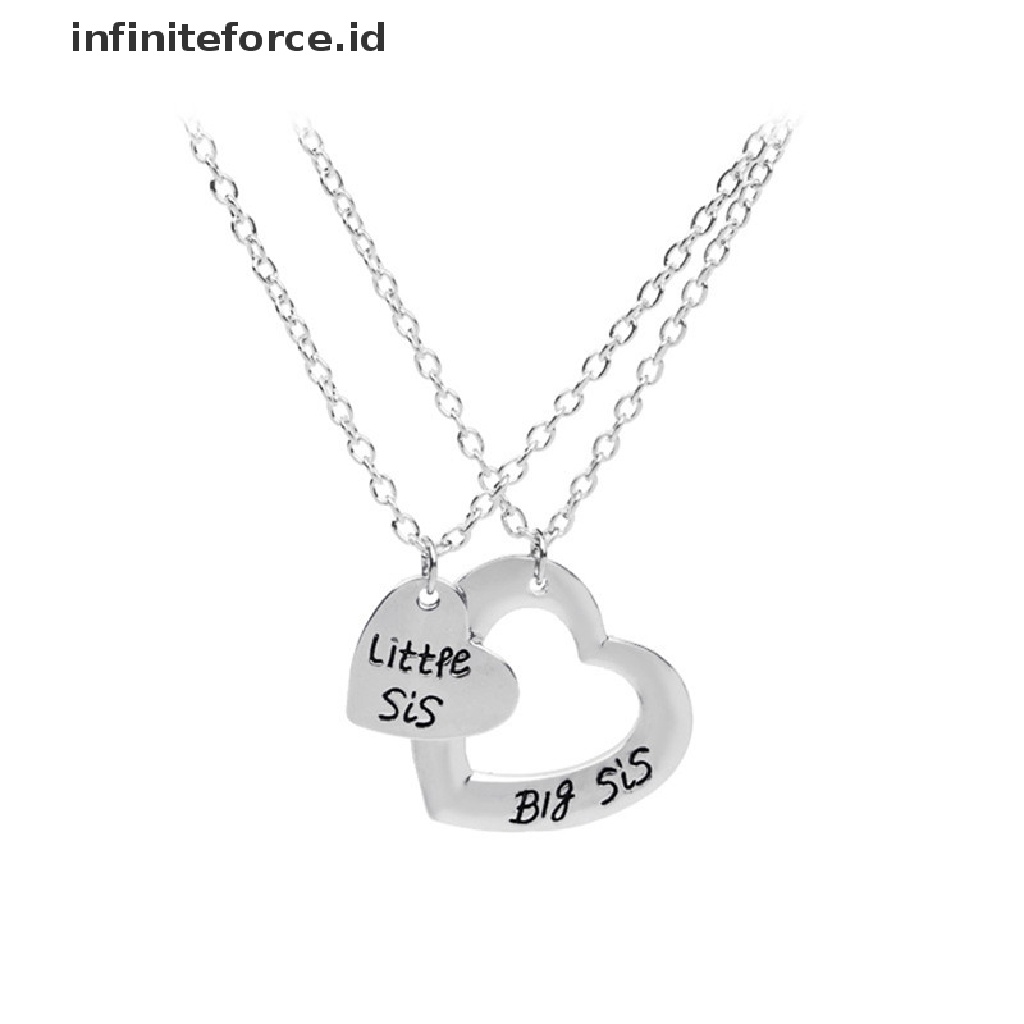 Infiniteforce.id 2pcs / Set Kalung Rantai Liontin Tulisan Big Sister Untuk Wanita