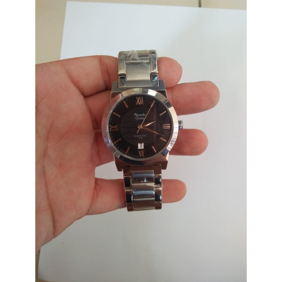 JAM TANGAN WANITA ALEXANDRE CHRISTIE AC 8262 SILVER BLACK ORIGINAL GARANSI RESMI 1 TAHUN