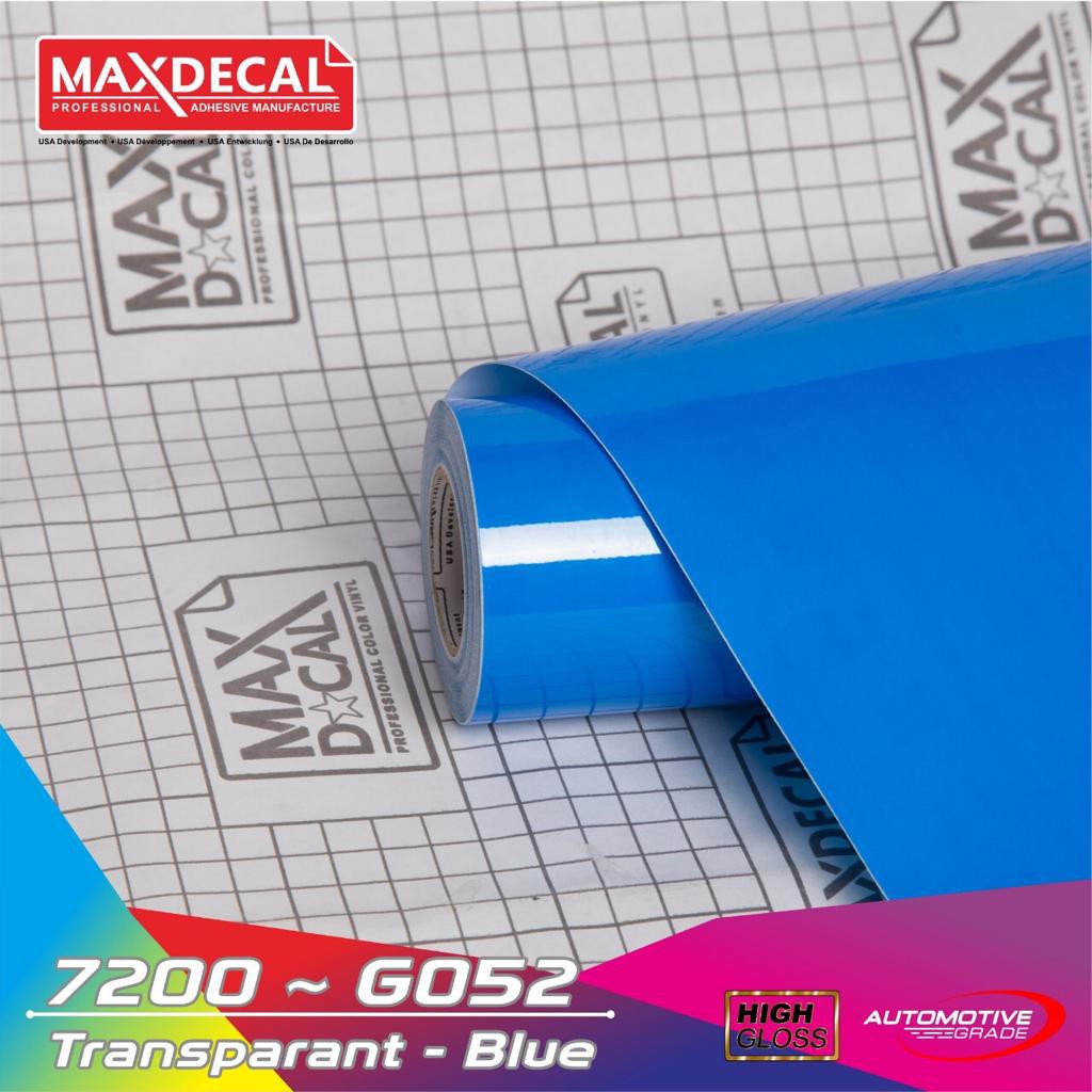 

MAXDECAL 7200 052 Blue Biru ticker Scotlet Transparan