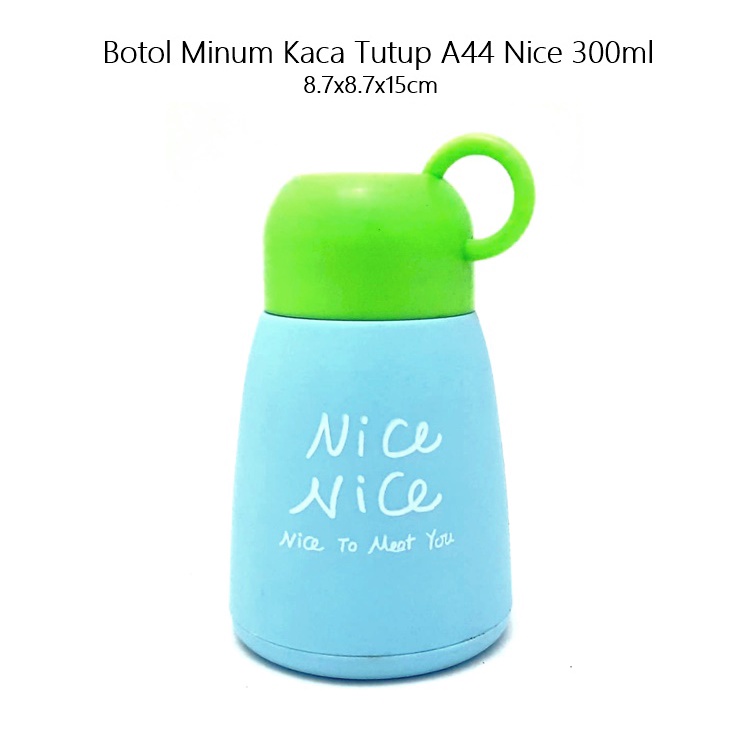 Botol Minum Kaca Tutup A44 Nice 300ml