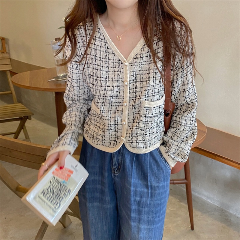 Jaket Wanita Terbaru Korean Style Outer Crop Jacket Lengan Panjang