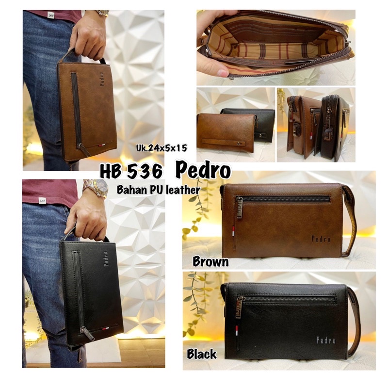 Terbaru Handbag Pedro tangan clutch 12 slot kartu tenteng jinjing pria/wanita
