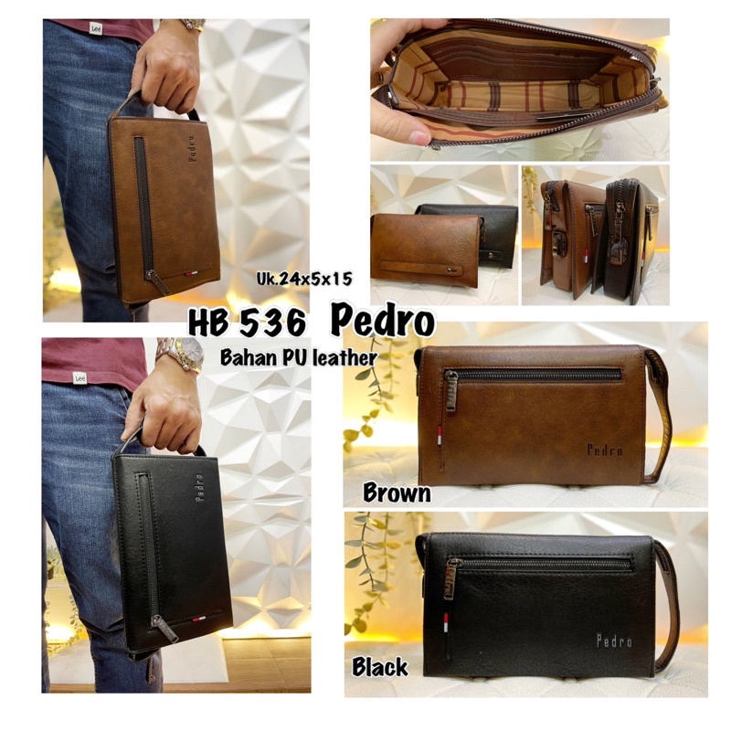 Terbaru Handbag Pedro tangan clutch 12 slot kartu tenteng jinjing pria/wanita