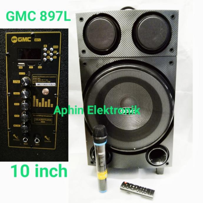 Speaker Aktif Portable Gmc 10 Inch 897L Speaker Karaoke Bluetooth Omaoy88