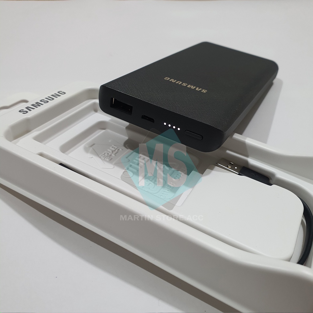 Powerbank 10000 mAh Power Bank Fast Charging/Power Bank Samsung Original with Kabel Data micro usb