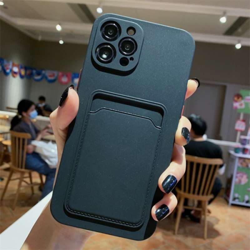 Case iPhone XR Candy Macaron Lens Protection with Card Slot Dengan Pelindung Lensa Camera Dan Slot Card simpan kartu