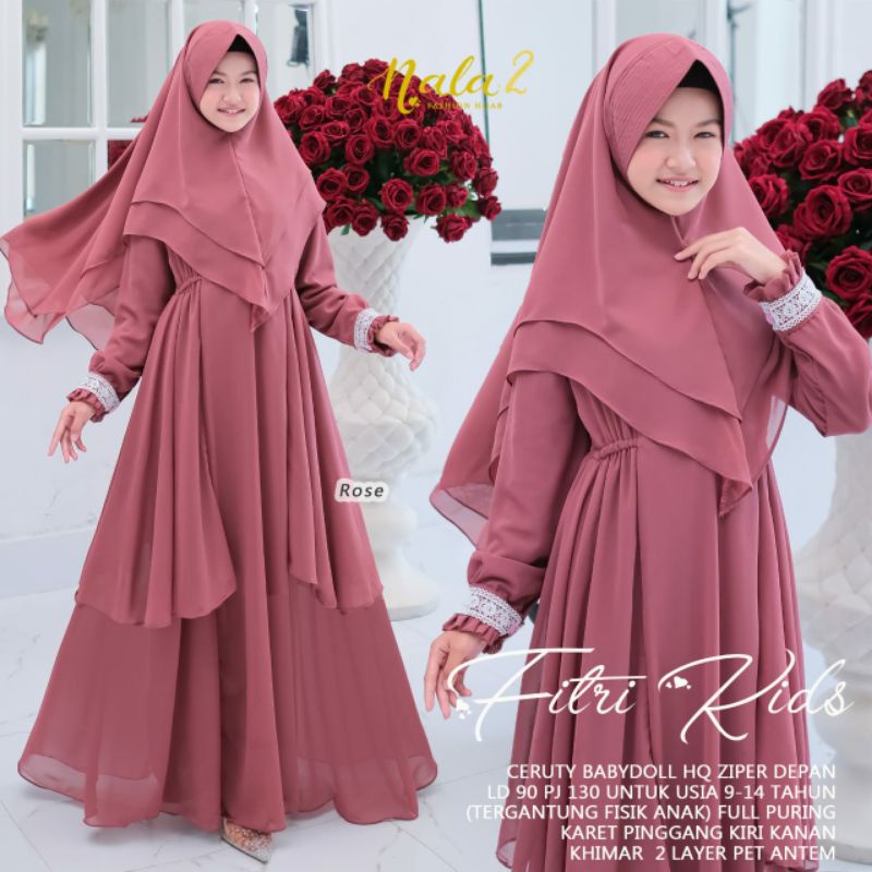 (READY) GAMIS ANAK SYARI // FITRI KIDS BY NALA2 ORI