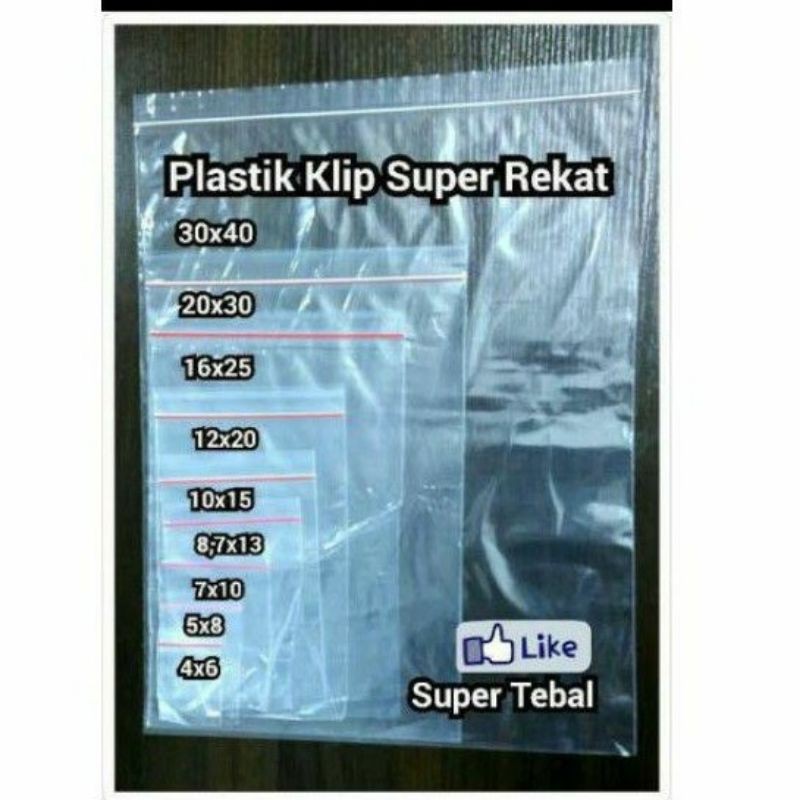 Isi 100 Lembar Plastik Klip / Plastik Zipper / Plastik Ziplock / Kemasan zipper