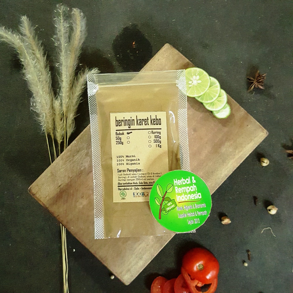 

Daun Beringin Karet Kebo Bubuk - 100 GR / REMPAH / JSR / 100% MURNI