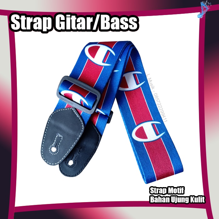 STRAP GITAR BASS MOTIF PREMIUM