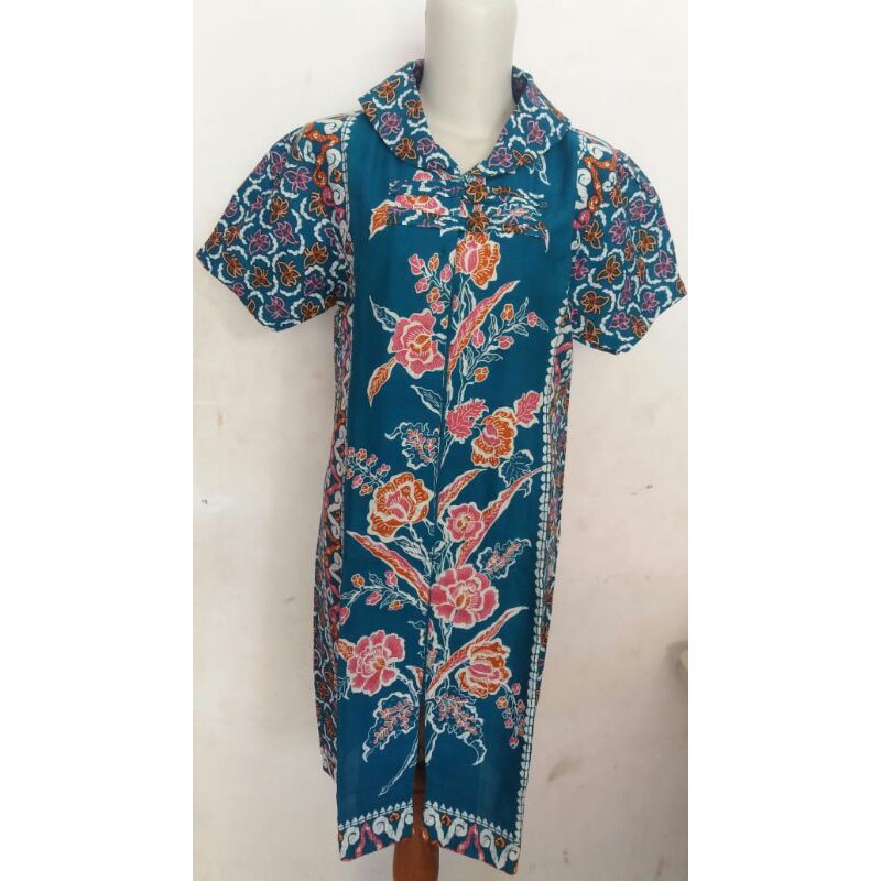DRESS BATIK BLUE FLORAL