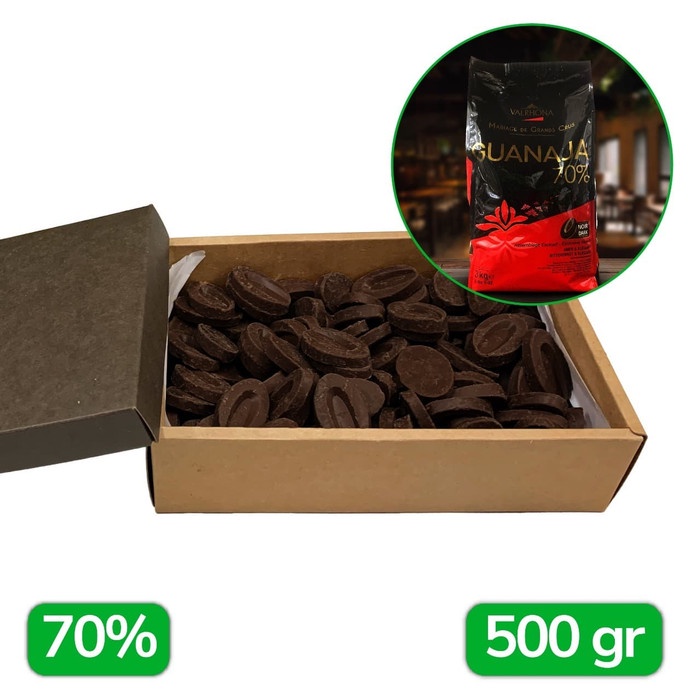 

Fchgtyani 1 Kg - Valrhona Guanaja 70% (Dark Chocolate Buttons)