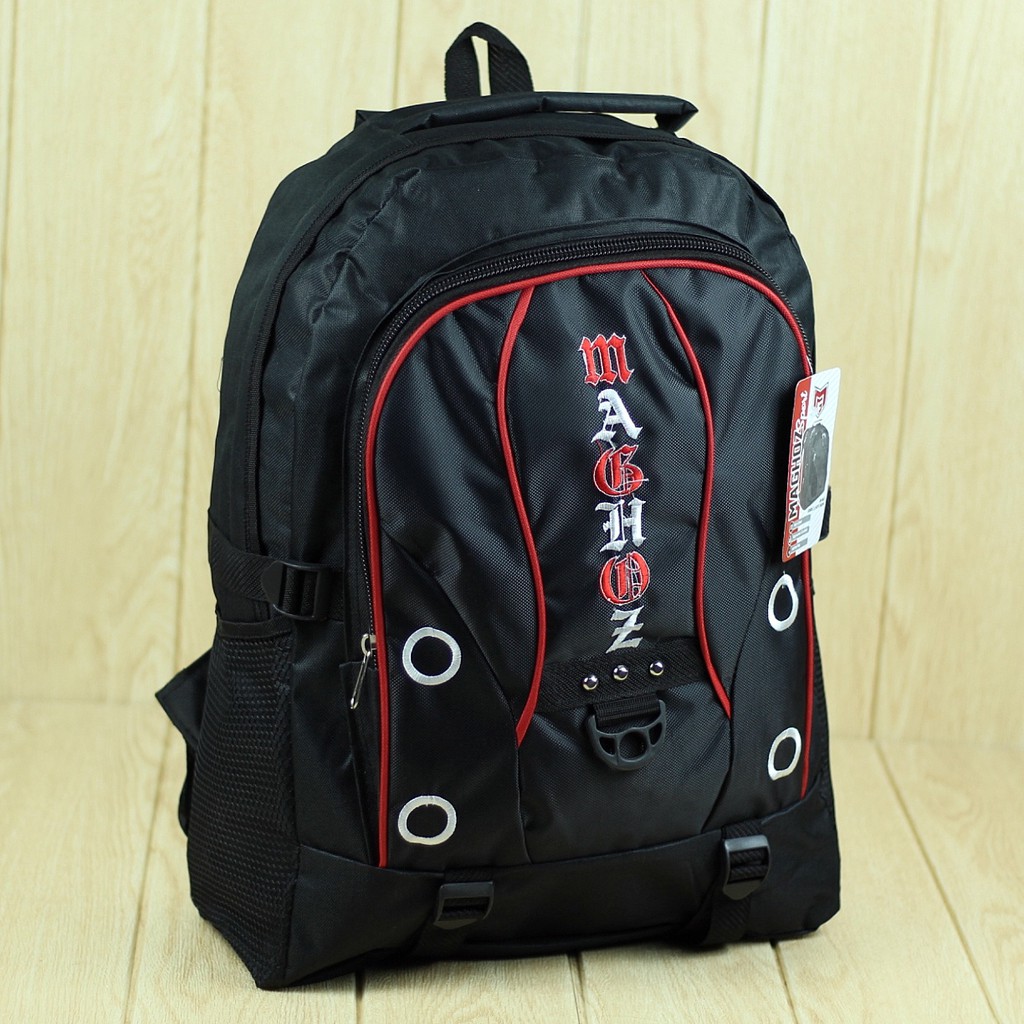 Tas Ransel Maghoz Hitam Back Pack Kece Sekolah Kuliah Kerja Cowok Pria