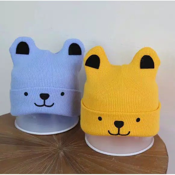 TOPI KUPLUK RAJUT BAYI TELINGA DOGGY Topi Kupluk Unisex TOPI BAYI