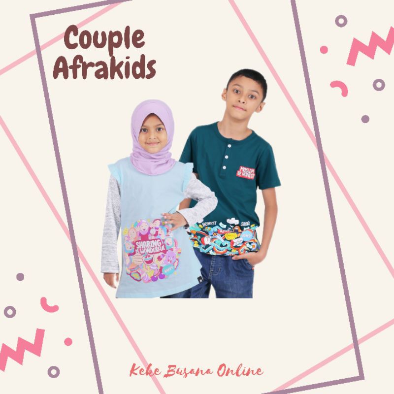 Kaos Couple Anak Afrakids ~ Af 263 &amp; Af 273 ~