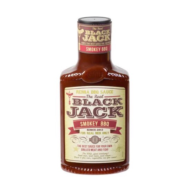 REMIA BBQ SAUCE THE REAL BLACK JACK SMOKEY BBQ