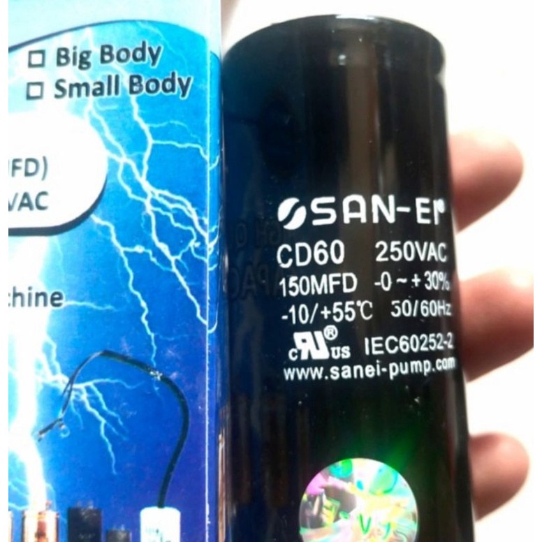 KAPASITOR 150UF 150 MFD 250V 250 VAC CAPASITOR STARTING AC MOTOR