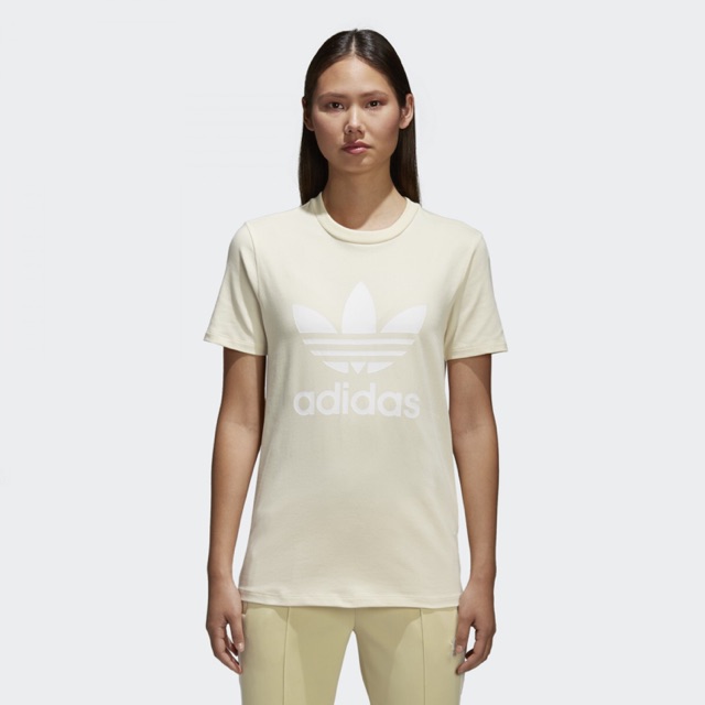 Adidas Women Trefoil Tee Yellow Originals