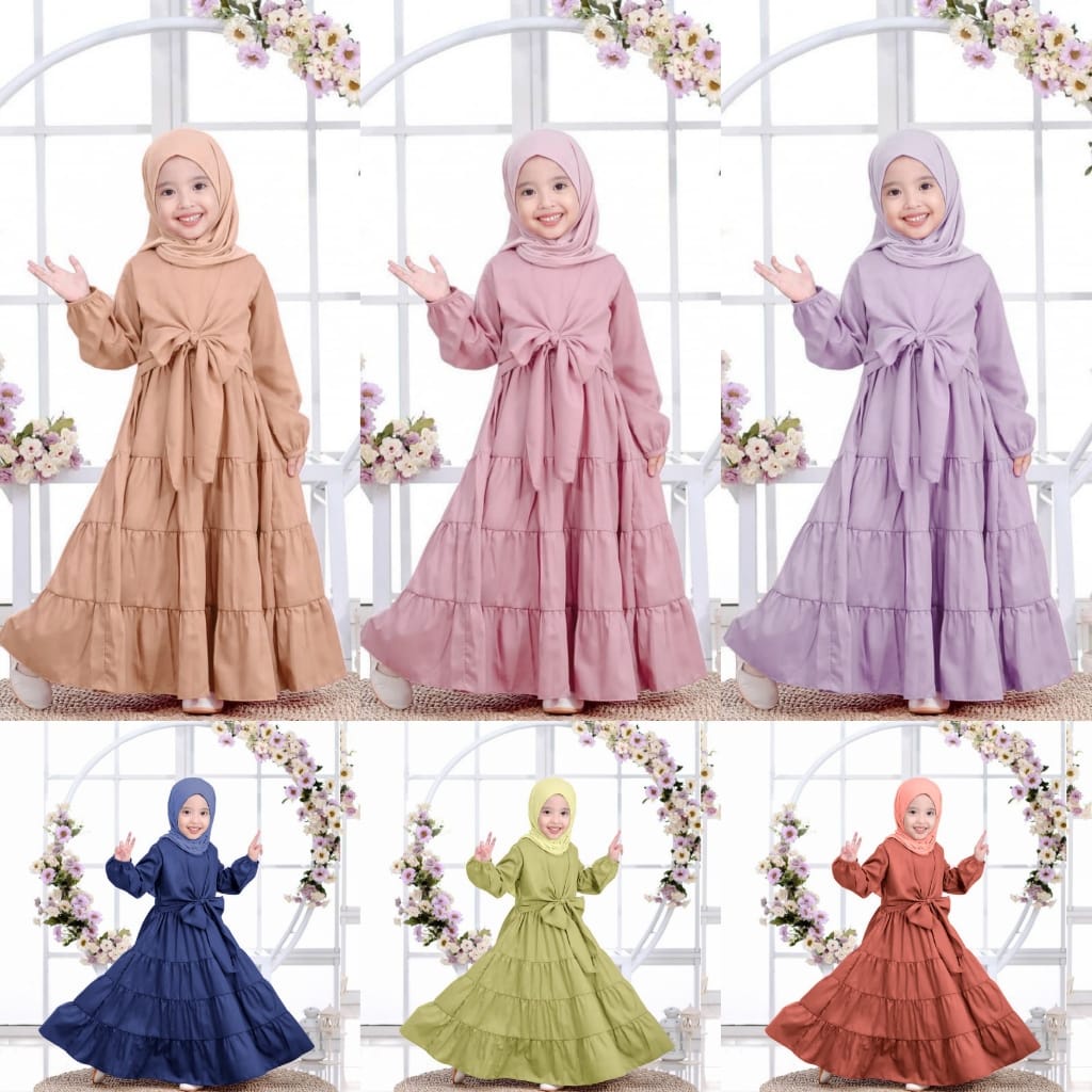 FASHION MUSLIM PAKAIAN ANAK PEREMPUAN GAMIS ZETTA KIDS