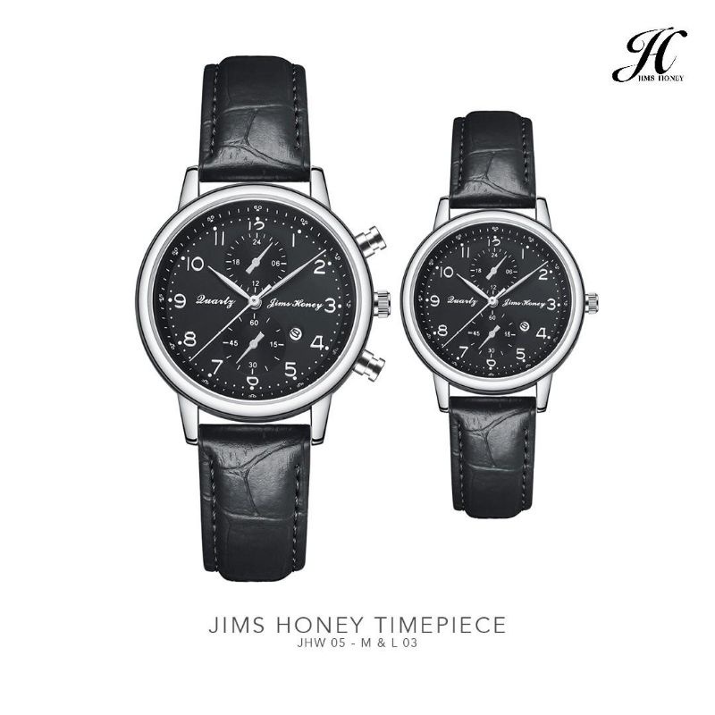 COUPLE WATCH JAM JHW05 JIMS HONEY ORI JAM TANGAN ANALOG PRIA WANITA QUARTZ ANTI AIR BOX EXCLUSIVE JHW5