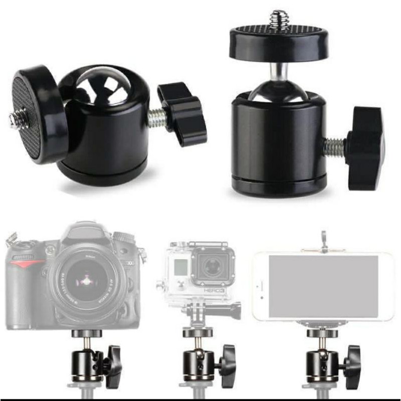 Mini Ball Head besi Tripod Camera