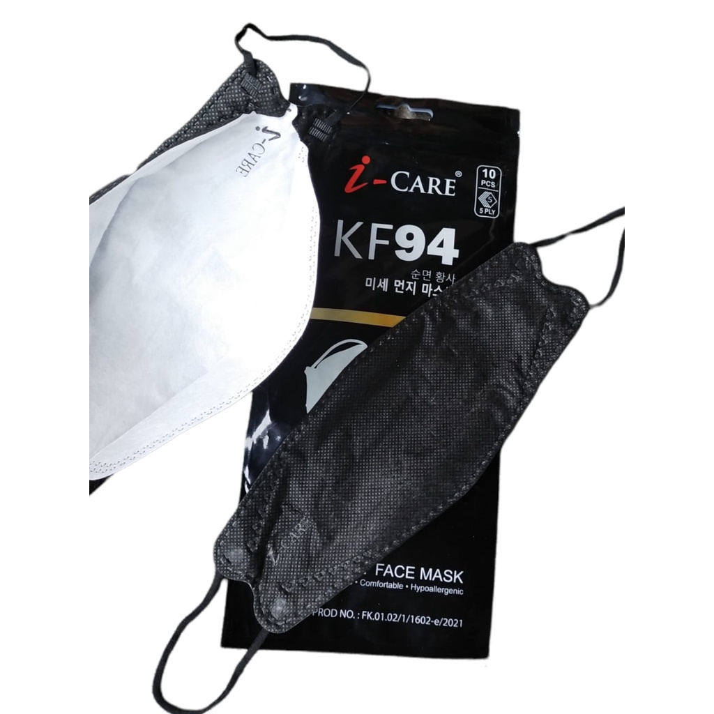 Masker ICARE KF94 5PLY Hygenic Ziplock Bag isi10pcs 3D Premium Quality