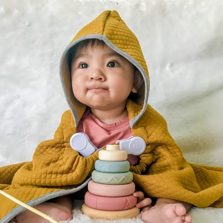 [BEST SELLER] MAISON ELMESA On The Go Blanket Cotton Texture Series - Selimut Bayi Multifungsi