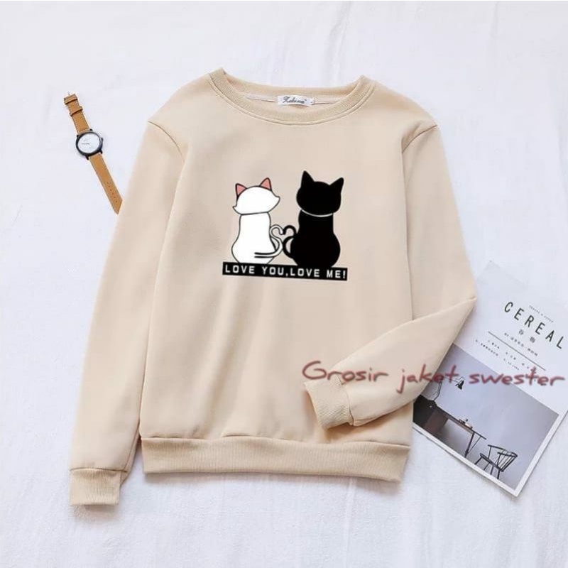 JAKET SWEATER CREWNECK (LOVE YOU,LOVE ME)