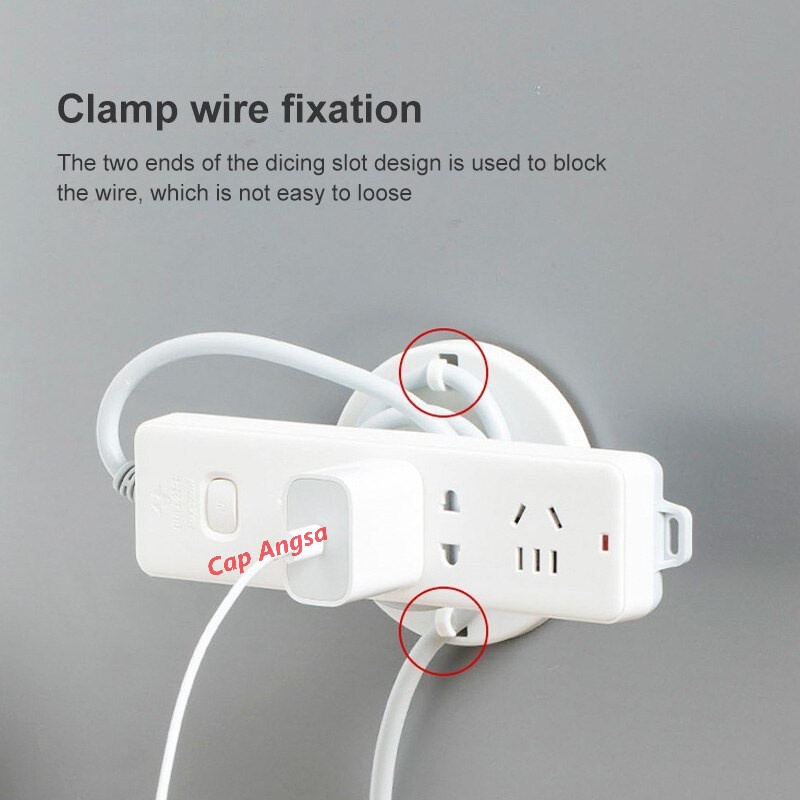 TEMPELAN HOLDER STOP KONTAK POWER PLUG WIFI HOLDER 360 ROTATION PUTAR ROTASI ALAT KAIT GANTUNGAN