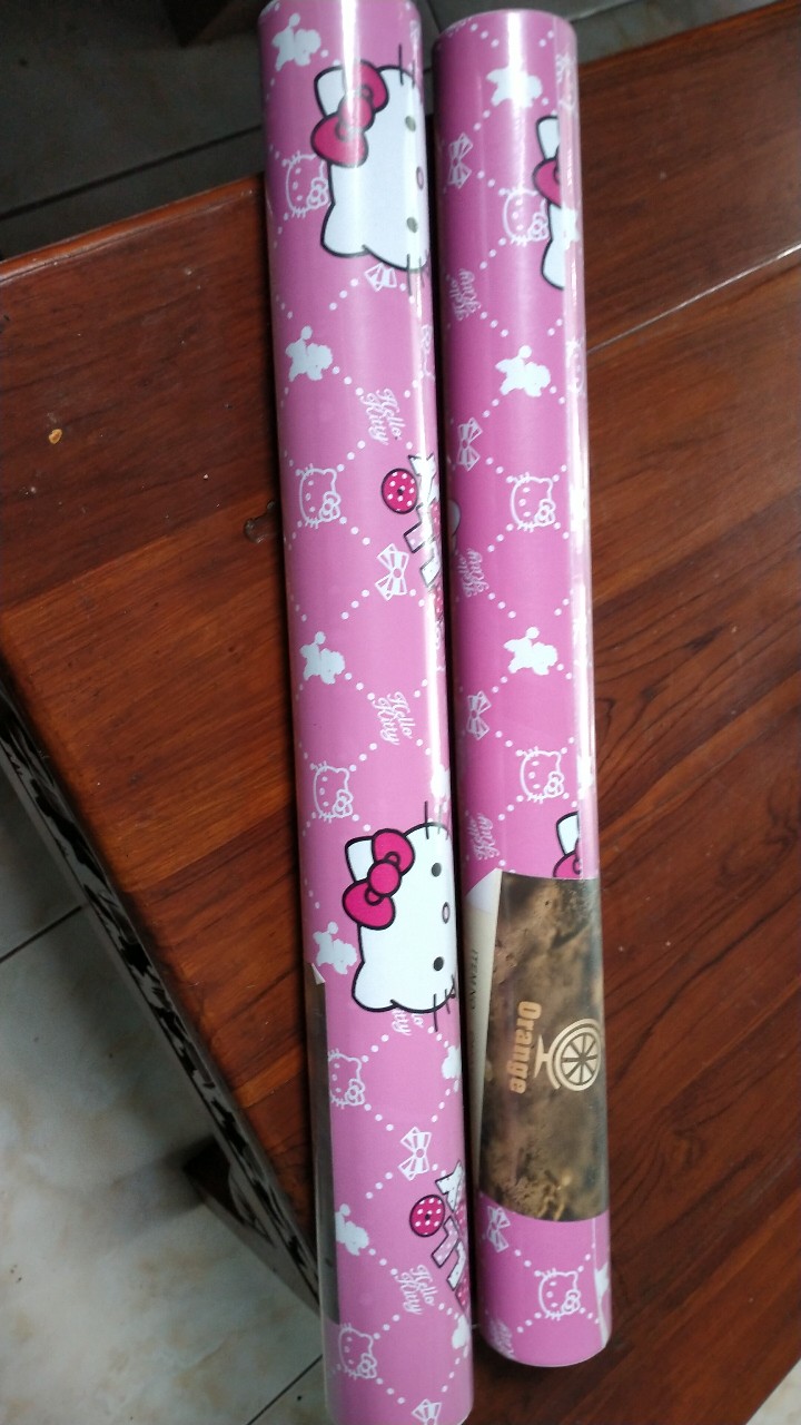Grosir Murah - Wallpaper Sticker Dinding Hello Kitty Pink Lucu Imut 10m X 45cm