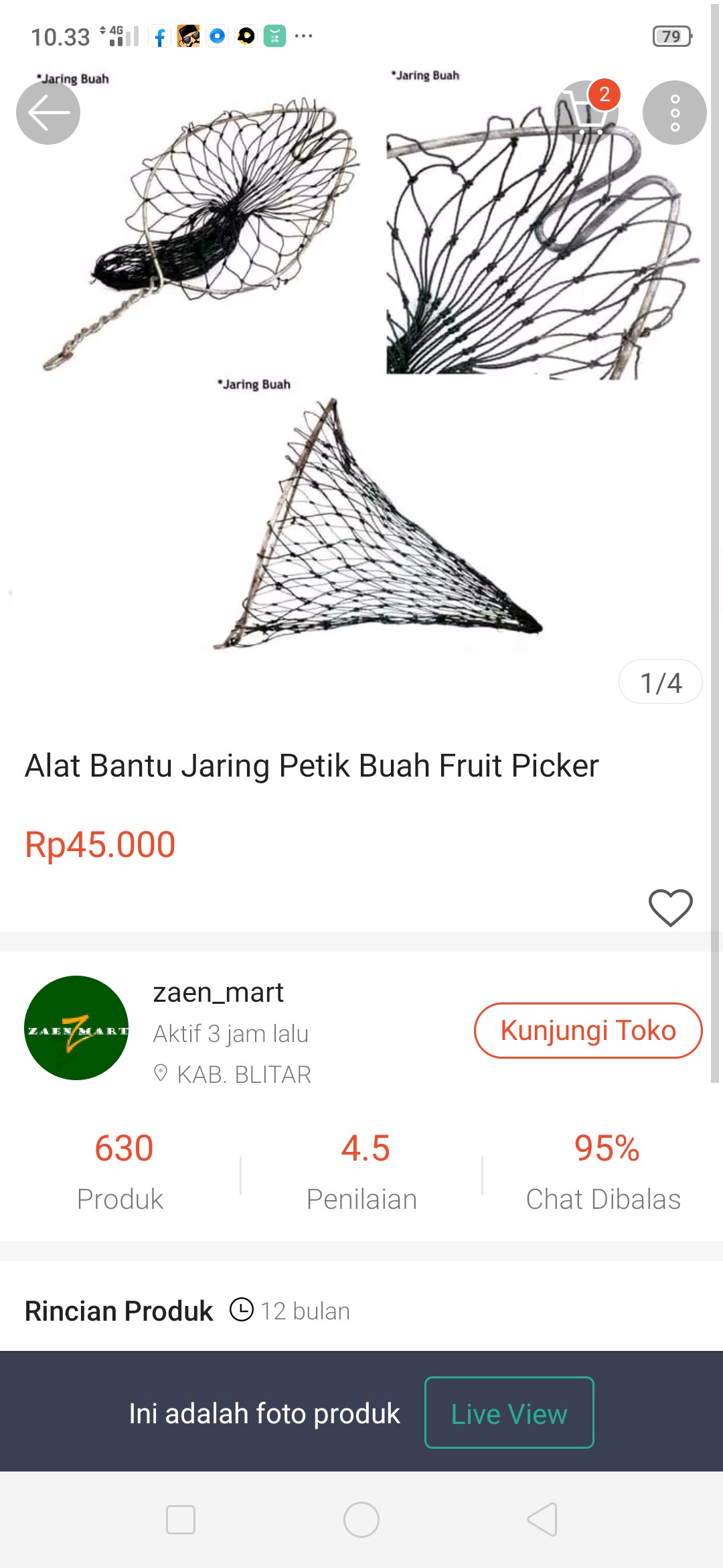 Jaring Pembungkus Buah Parcel Polynet