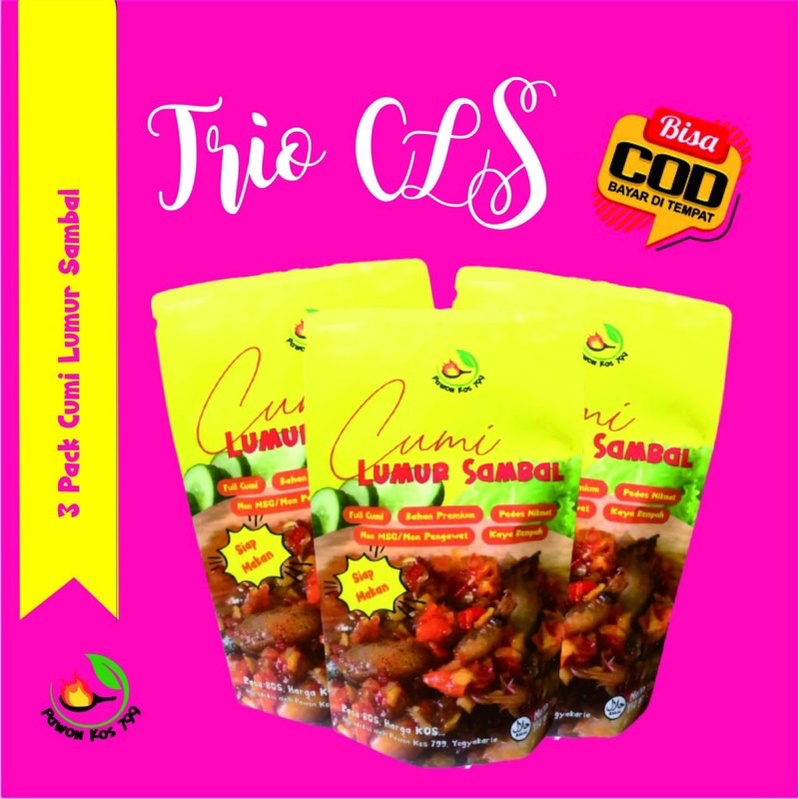 

Combo 3CLS - Oseng Sambal Baby Cumi Pedas Berlevel Viral Tiktok Mercon Pedas Manis Gurih Asin Halal Bergaransi