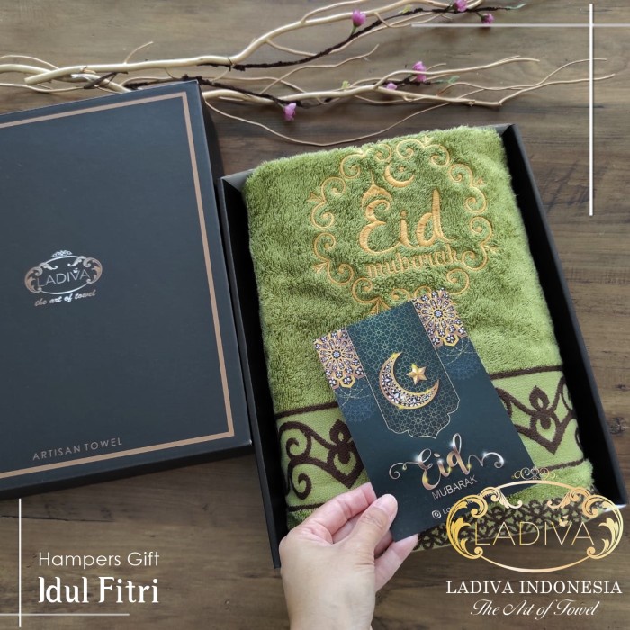 

Hampers Gift BOX Lebaran - Handuk MILANO Single edisi Idul Fitri - Hijau