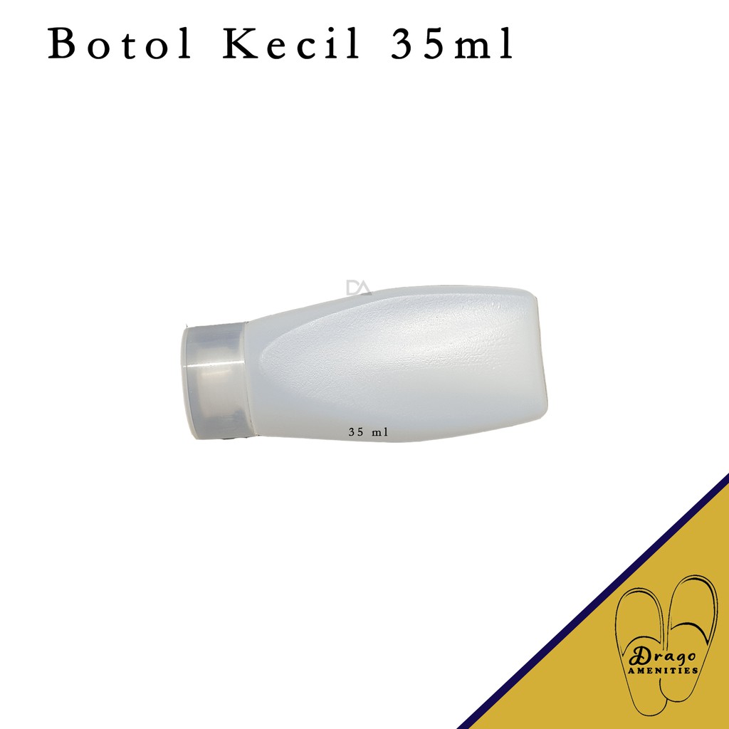 Custom Botol Kecil Tube 35mL Logo Sablon Putih Buram Cocok untuk Shampoo Hotel, Sabun, Kosmetik