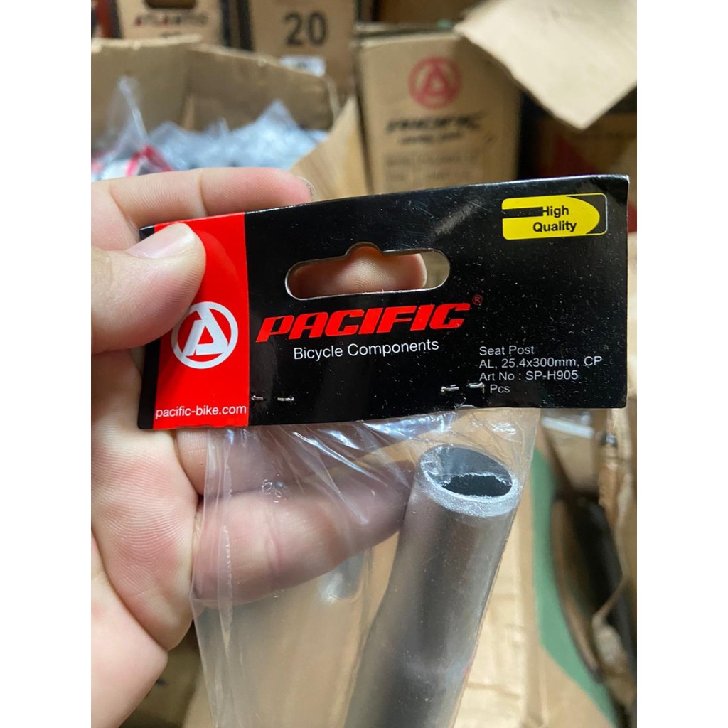 seatpost sepeda pacific 25,4 silver allumunium