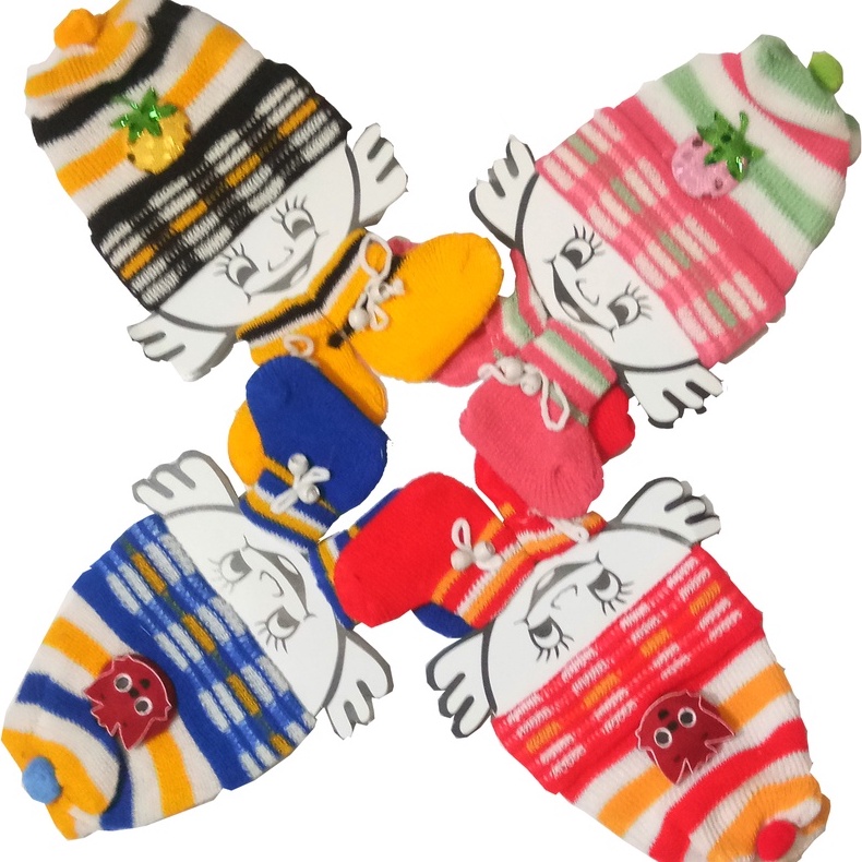 1 Set Murah Topi Kupluk Rajut dan Kaos Kaki Anak Bayi-Vegasus Store(COD)