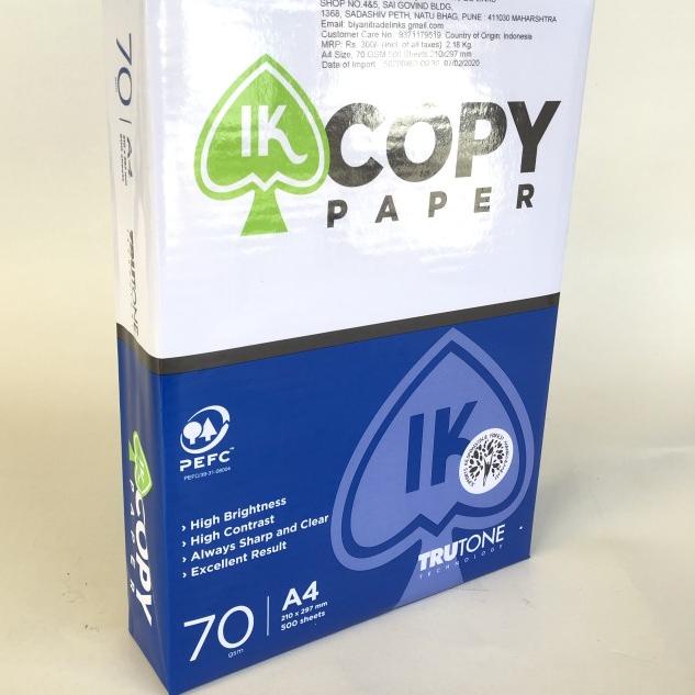 

♩ kertas HVS A4 70gr IK Copy Paper ➷