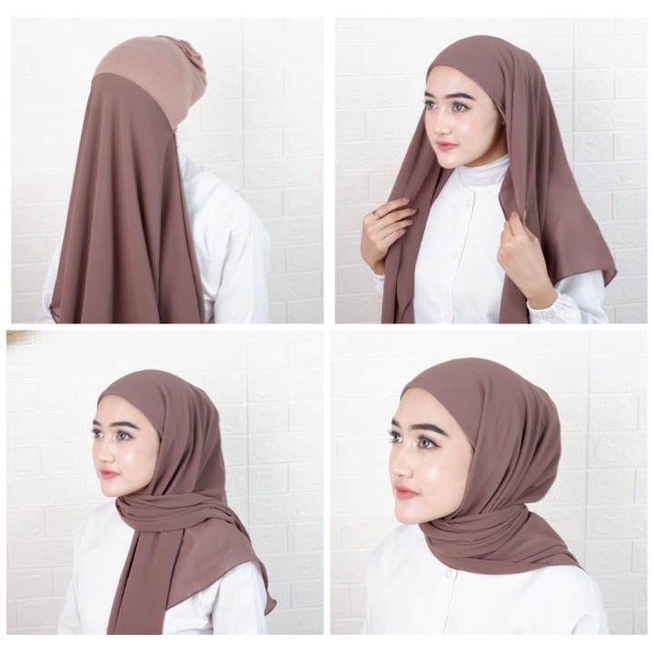 Pashmina + Inner 2in1 Bisa Bulak Balik / Pashmina Inner viral