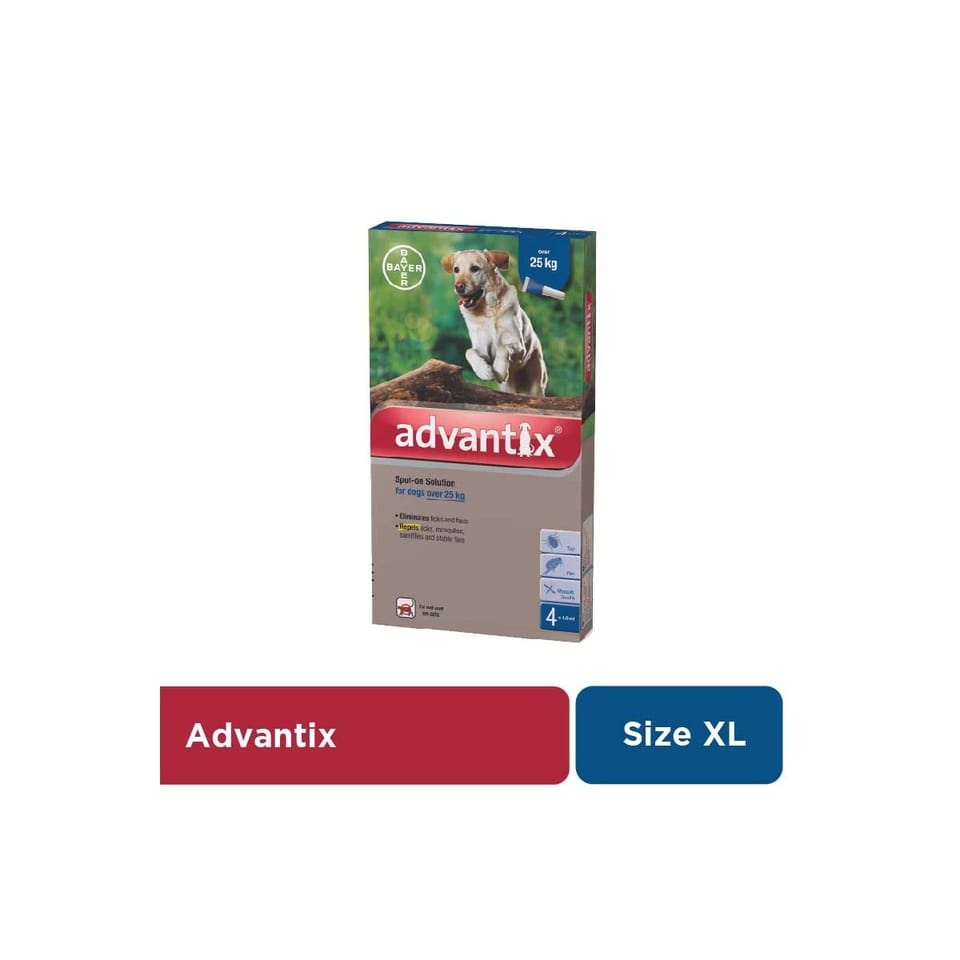 ADVANTIX Obat Tetes Kutu,Lalat &amp; Nyamuk | Obat Kutu Anjing Premium | Original Premium Bayer