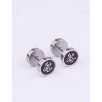 LRC Anting Tusuk Fashion Stainless Steel Pierced Dumbbell Earrings (1pcs) V49039