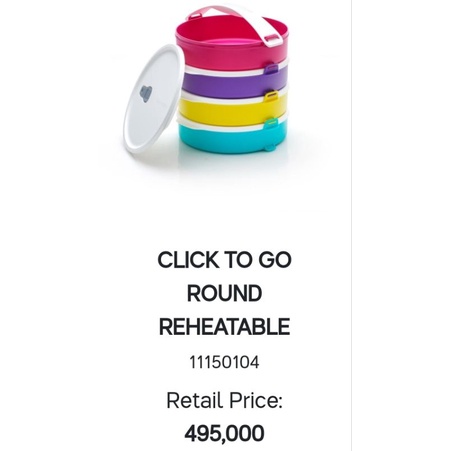 click to go round PROMO 880ml ORI Tupperware