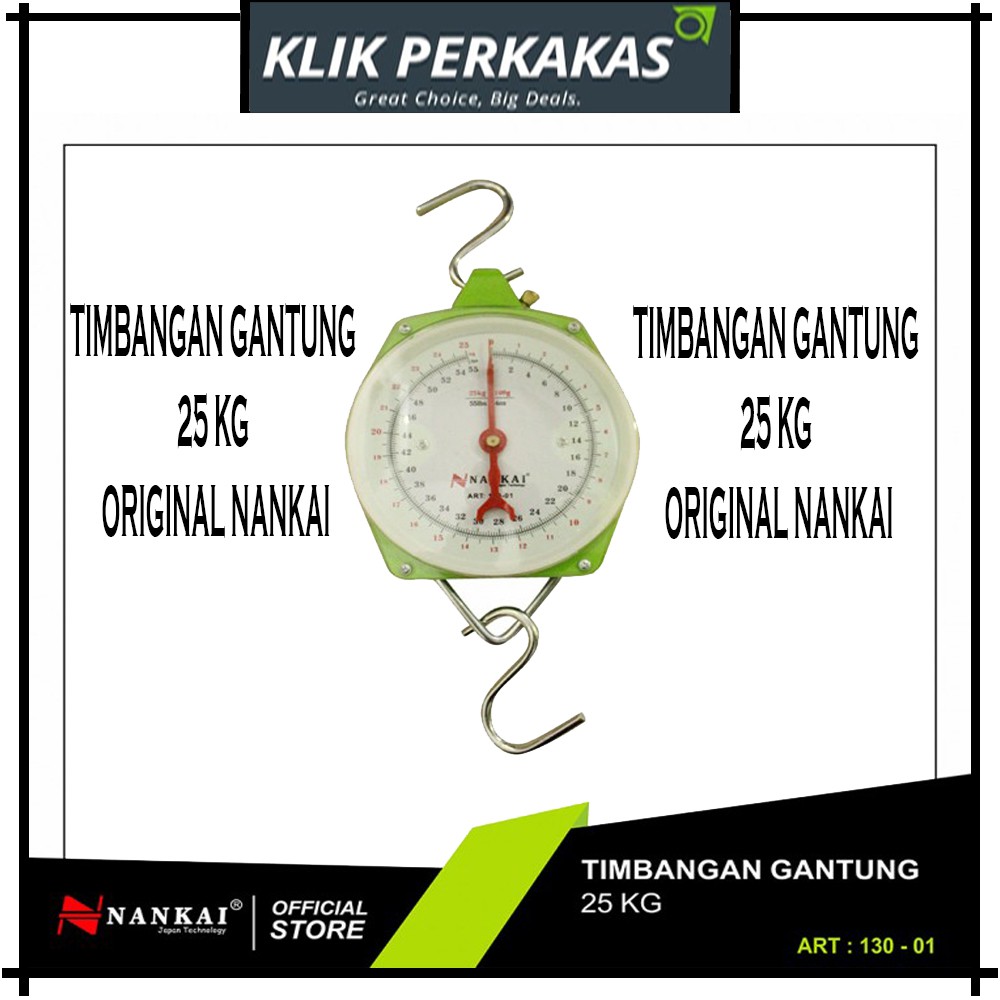 Timbangan Gantung 25kg 25 kg Hanging Scale - Alat Ukur Berat NANKAI