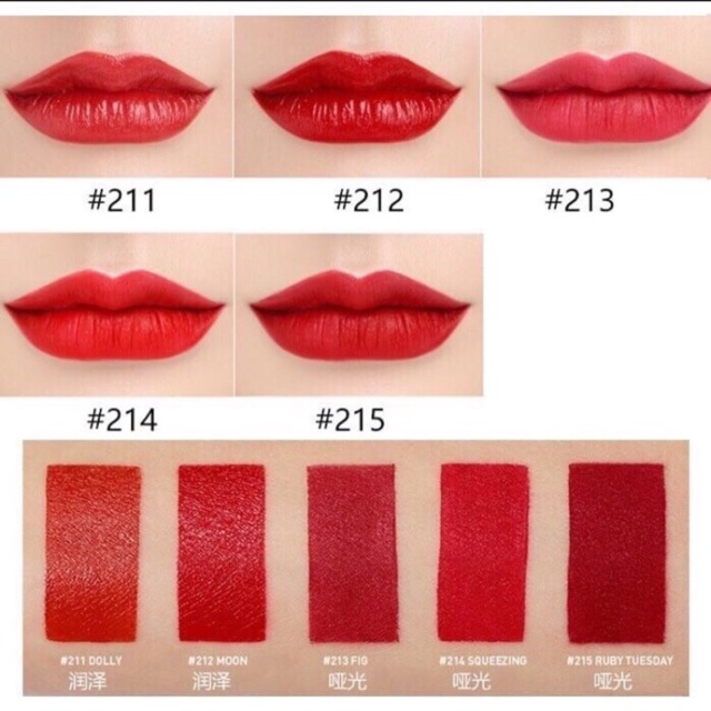 [Per Set isi 5] Lipcream 3ce Papan Set isi 5 MERAH