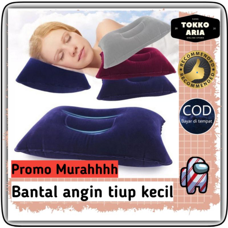 bantal angin tiup kecil / bantal angin / bantal travel