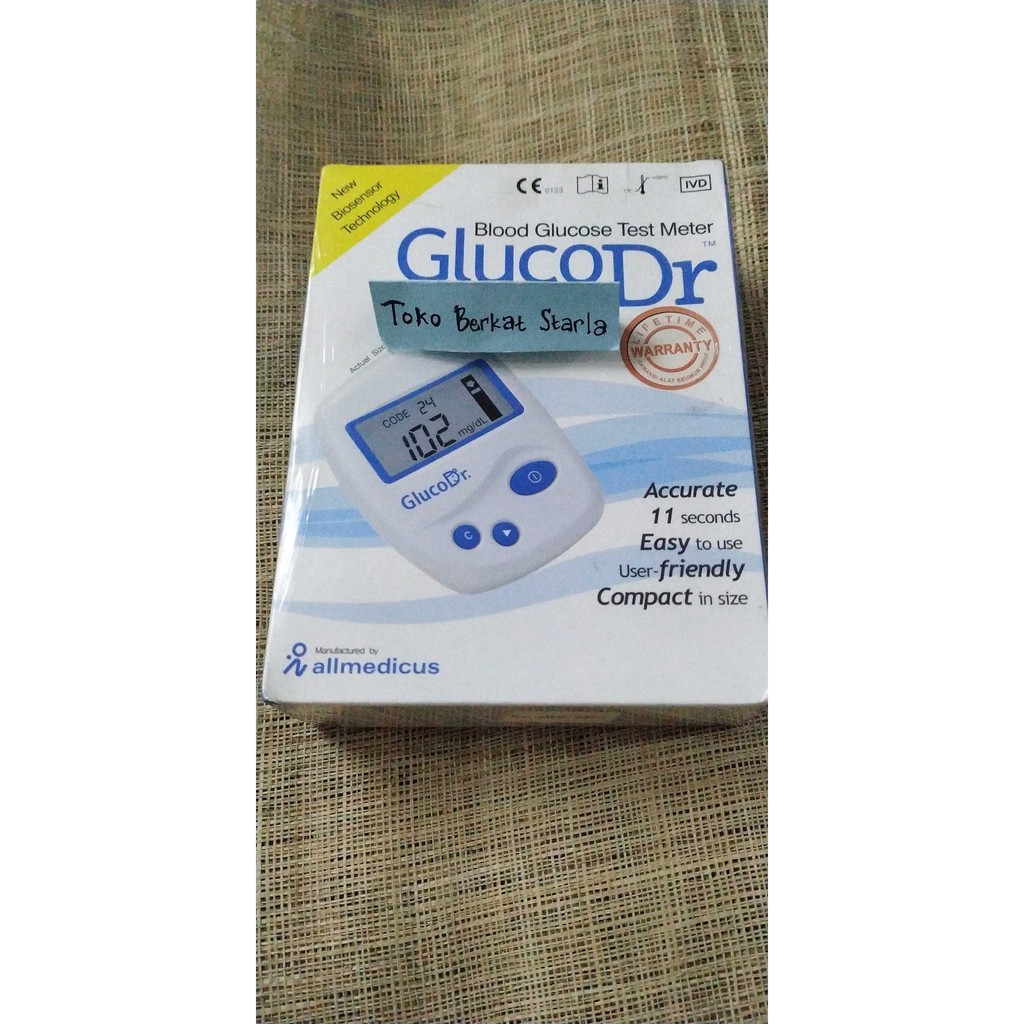 Alat Tes Gula Darah/ Alat Ukur Kadar Gula Darah/ Gluco Dr Blood Glucose Test Meter