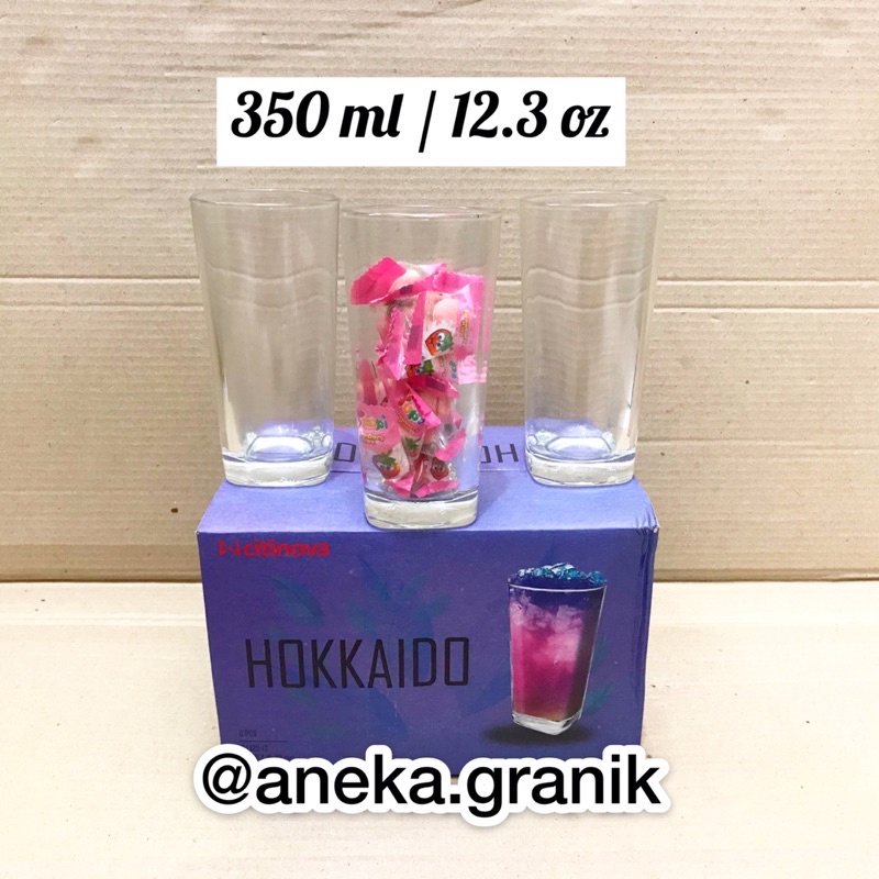 [6 pcs] Gelas Beling Kaca Citinova Hokkaido