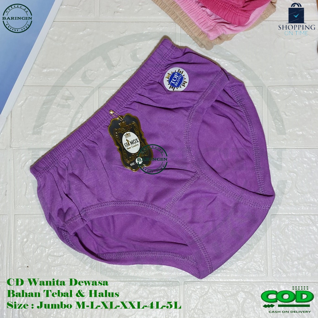 Paket Murah 6 Pcs CD Wanita Dewasa Jumbo Bahan Katun Karet Lebar /Celana Dalam Wanita Katun Termurah / CD Wanita Jumbo